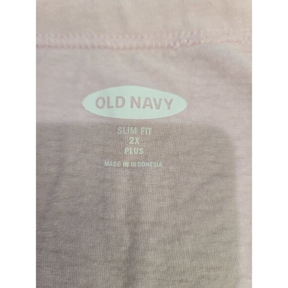 Old navy 2x plus womens slim fit "adventure of a lifetime" light pink tee - Picture 4 of 6